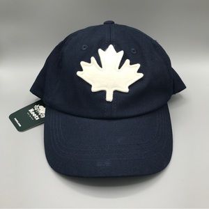 Roots Kids Ballcap L / XL Navy with White Maple Leaf